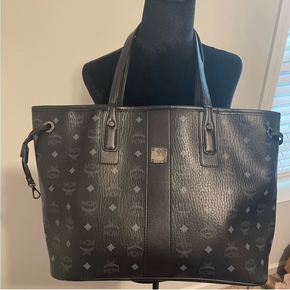 Black Monogram Tote Bag